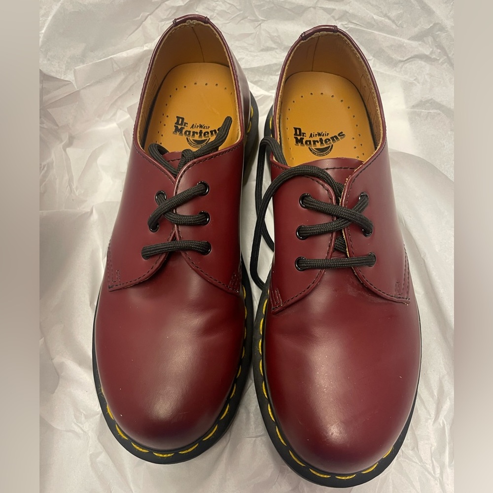 Dr. Martens 1461 Smooth Leather Oxford Shoes Cherry Red Women's 6